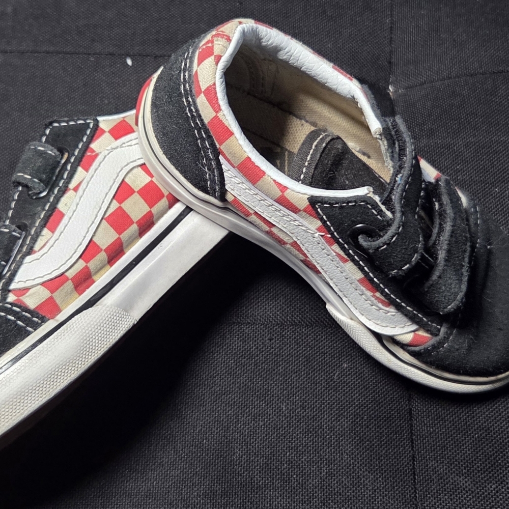 Vans Kids Sneakers - Black and Red Checkered
